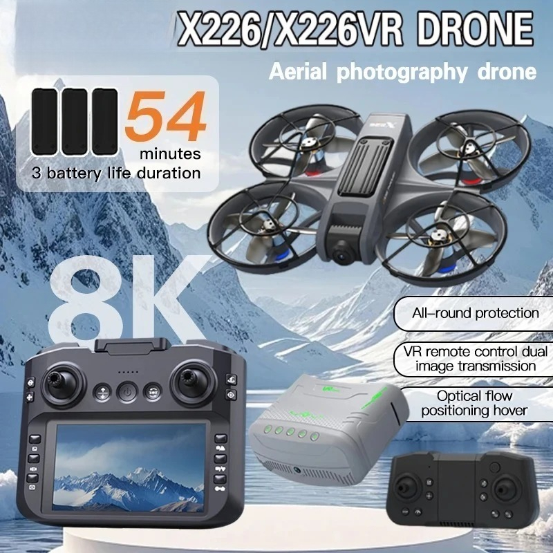 Drone Rc X226 - Drone Mini X226/X226VR Asli 4K Profesional,