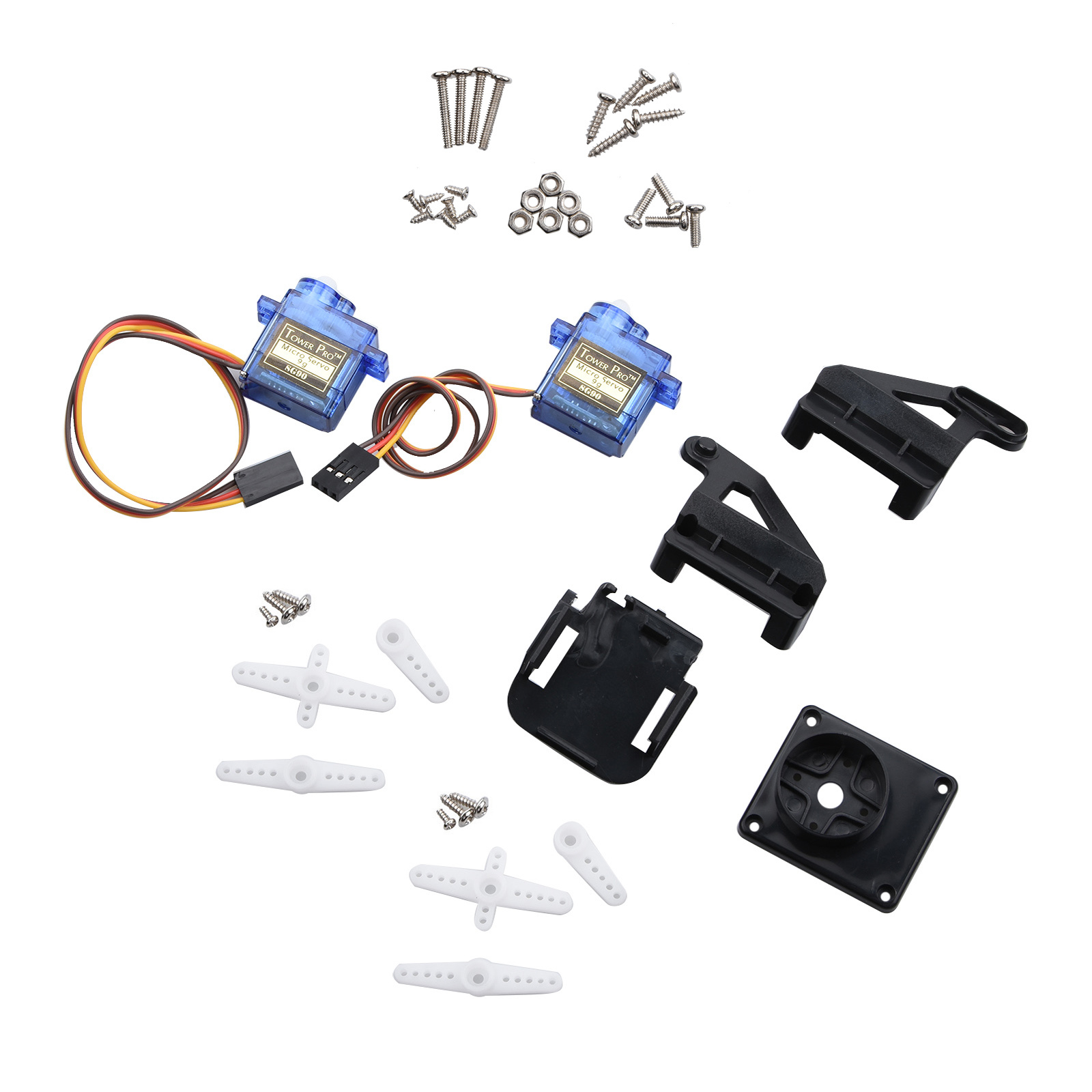 Quadcopter Frame - Rangka Platform Gimbal Servo Dual-Axis Nylon