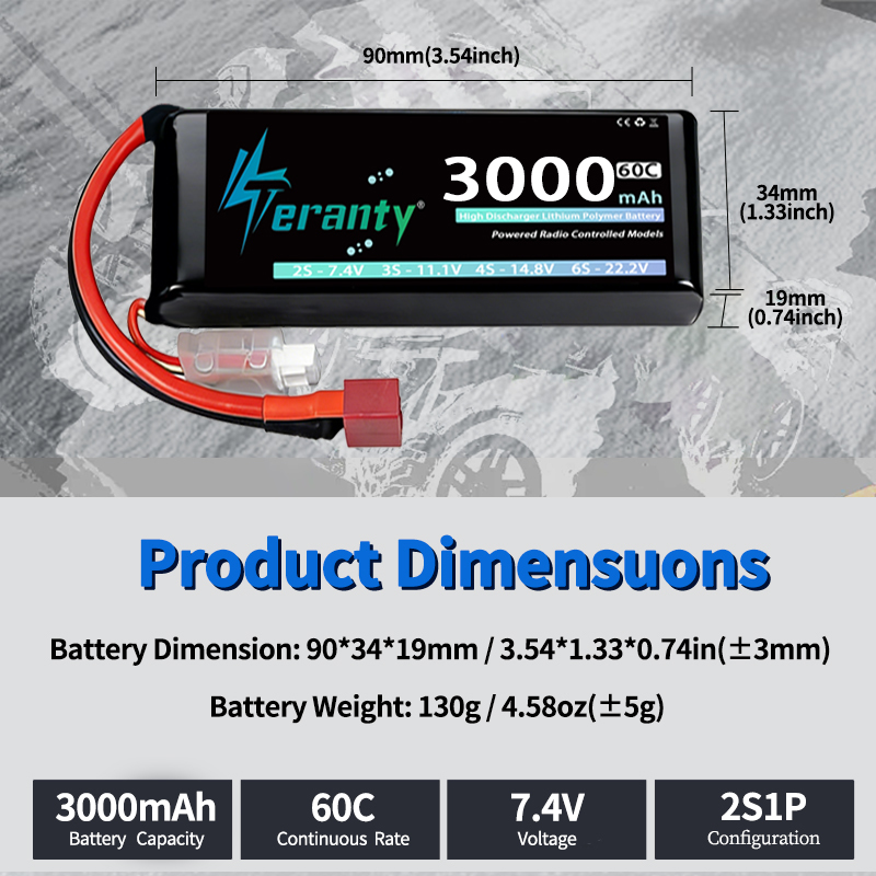 TERANTY 2S 3000mAh Baterai Lip - Drone Lipo Battery ulasan dan harga