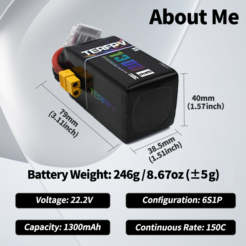 Baterai Lipo TERFPV 6S 22.2V 1 - Drone Lipo Battery ulasan dan harga