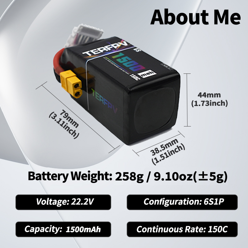 Baterai Lipo TERFPV 6S 22.2V 1 - Drone Lipo Battery ulasan dan harga