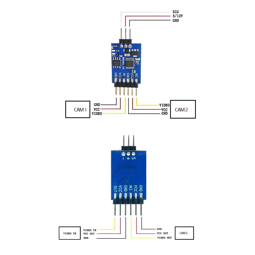 Modul Pengalih Video 3 Saluran - Drone Rc Control ulasan dan harga