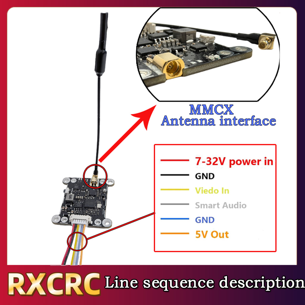 Modul RXCRC 5.8G 48CH 1.6W VTX - Drone Rc Control ulasan dan harga