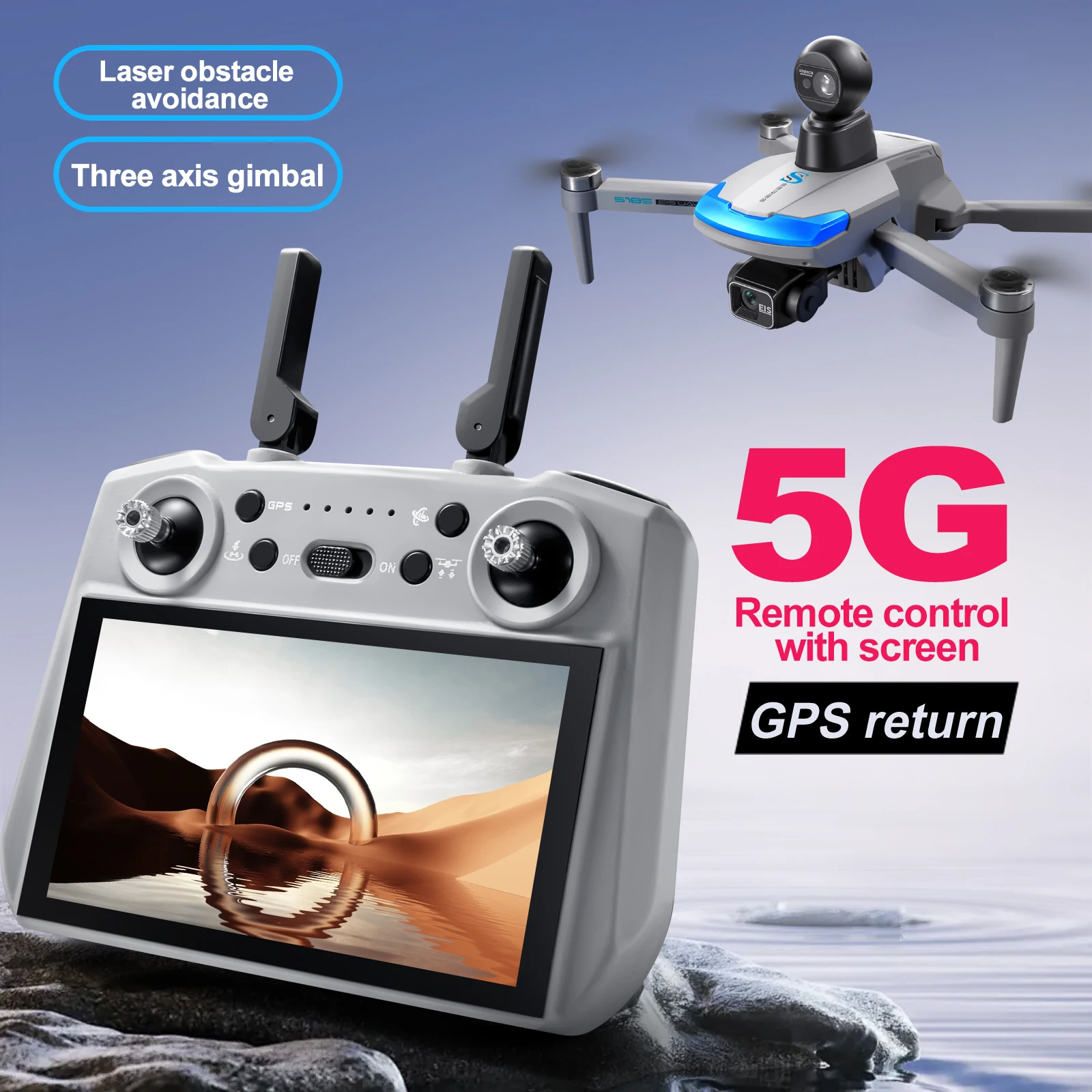 S185 Drone Profesional 2.7K HD - Drone Gps Rc Tt36 ulasan dan harga