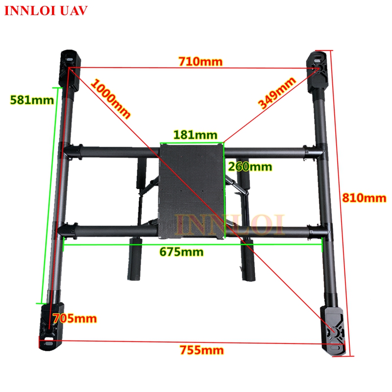Rangka Quadcopter Serat Karbon - Heavy Lift Drone Frame ulasan dan harga